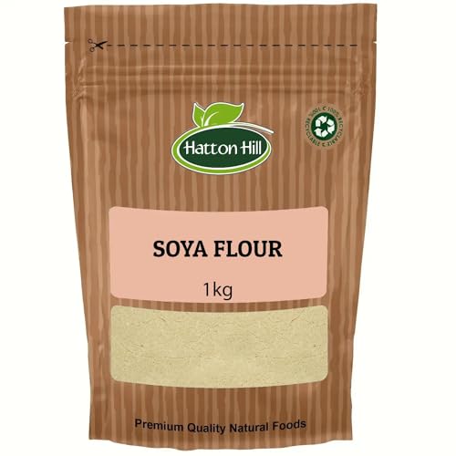 SOYA Flour 1kg, Dried Soy Powder, Heat Treated, High Protein by Hatton Hill