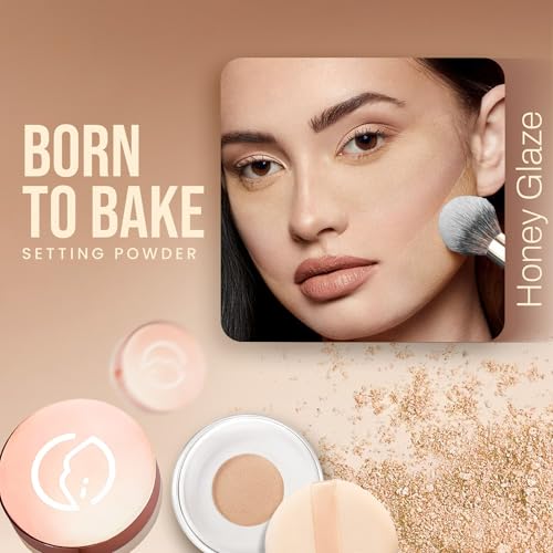 Image of MARS Born To Bake Setting Loose Powder For Oil Control Matte Finish (8.0gm) (HONEY GLAZE) | Ultra-Fine & Weightless | Long-Lasting | Crease Proof | Blurs Pores & Smooths Fine Lines