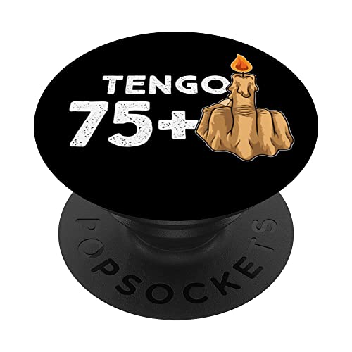 75+1 Dedo Medio Vela De Cumpleaños Para El 76º Cumpleaños PopSockets PopGrip Intercambiable