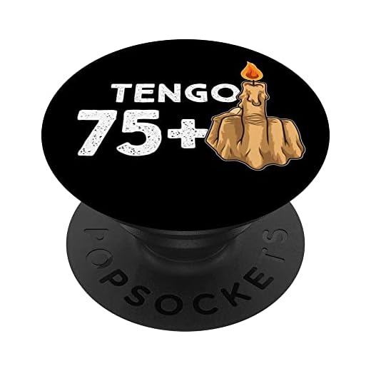 75+1 Dedo Medio Vela De Cumpleaños Para El 76º Cumpleaños PopSockets PopGrip Intercambiable