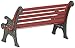Department 56 Village Cross Product Accessories Wrought Iron Park Bench Figurine, 2.25 Inch, Red