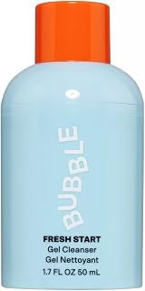 Bubble Skincare Fresh Start Gel Cleanser: Gentle PHA Exfoliating Face Wash for Oily Skin with Aloe Vera & Caffeine (50ml)