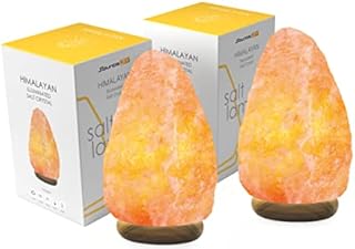 SourceDIY 2-3 Kg Salt Lamp- Pink Crystal Light Home Decor Accessory with Button Control and British Style Electric Plug Fine Quality Relaxation Gifts for Men & Women