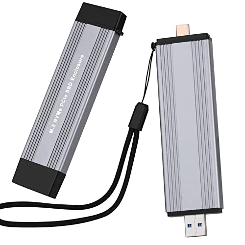 Gabinete NVMe SSD,Adaptador de caixa SSD NVME de alumínio | Leitor tipo C de 10 Gbps USB 3.1 Gen 2,