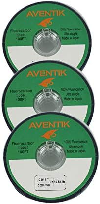 3pcs Fluorocarbon Fly Fishing Tippet Leader Fly Line Fast Sinking Invisible Fly Fishing Bass Fishing Carp Fishing Saltwater Fishing Line 30 Meter/Spool, 0X-6X 3pack/Lot(0X)
