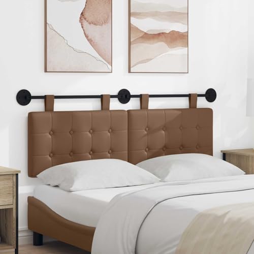 YunCangg Cabecero colgante de piel sintética con relleno de espuma, respaldo versátil para dormitorio, habitación de invitados, cama doble, cama individual, fácil de montar en la pared