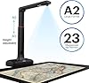 A2 Overhead Scanner – Automatic Large Format Document Scanner with Book Double Page Smoothing & Segmentation (for A2 Size Docs & Books)