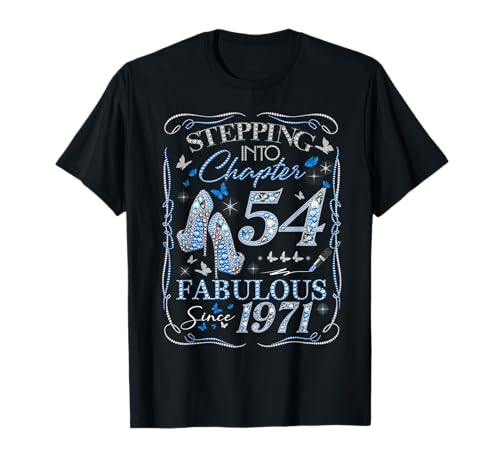 Stepping into Chapter 54 Est 1971 54th Birthday Diamond Camiseta