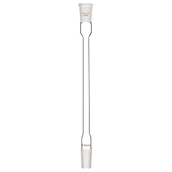 stonylab Air Condensation Tube, Borosilicate Glass Reflux Condenser with 24/40 Standard Joint 200 mm Jacket Length, 16 mm Diameter Lab Glass Condenser for Distillation Experiment