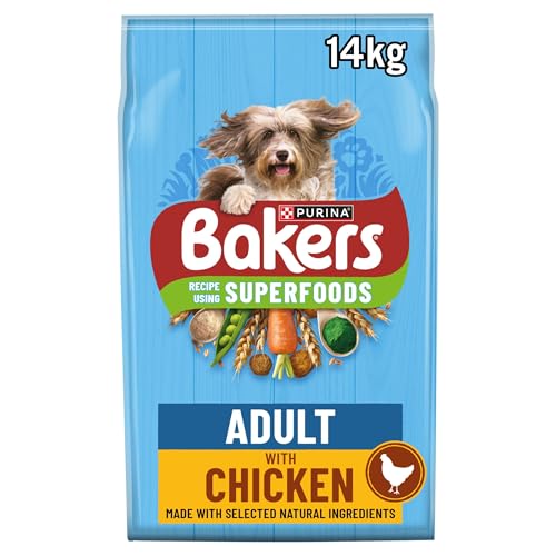 Bakers Adult Dry Dog Food Chicken and Veg 14 kg, Packaging May Vary