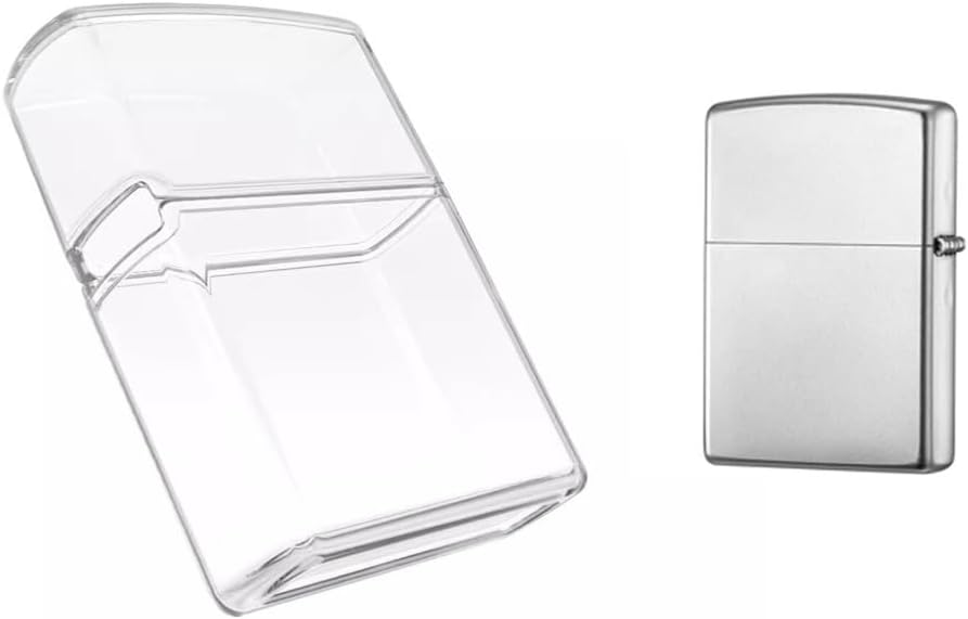 1Pc Clear TPU Case Cover Holder Sleeve Pouches Compatible with Zippo Lighters Scratch Proof Shockproof Protective