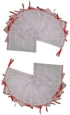 WUD Gift Bags,25 nos.Size 7x5inch for Return gifts on Wedding, Favor box, Parties, Birthday, Baby shower,New Year.Material- Thin White Fabric