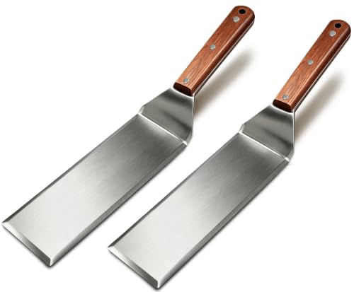 Adoco Set of 2 Extra Long Thicker Stainless Steel Griddle Spatula BBQ Tools