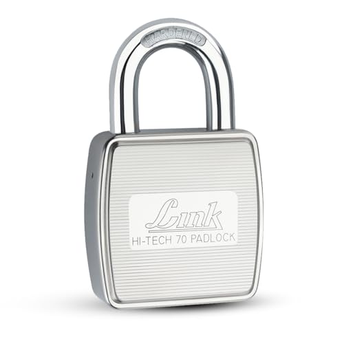 Image of Link Hi-Tech 70mm Padlocks 5Pcs-Set | Stainless Steel Body | Hardened Shackle | 3 Silver Keys with Hi-Tech Nickle & Keychain | Made in India| 3Keys for Each Padlock