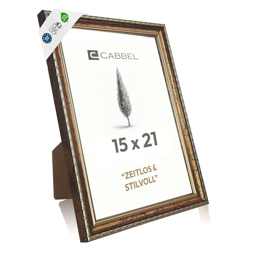 CABBEL Bilderrahmen CELI 15x21 cm Gold – Barock Vintage Rahmen im Antik...