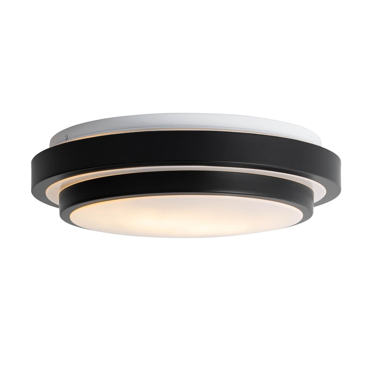 Qazqa walden - Lampada da soffitto Moderno - 2 luce - Ø 35 cm - Nero - Moderno - Illuminazione esterna