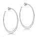 Produktbild Tuscany Silver Damen Sterling Silber rhodiniert 45mm Flach Graduated Hoop Ohrringe 8.53.1009