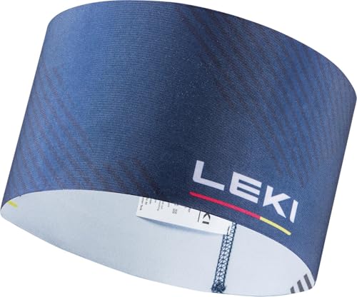 Leki Xc Headband Grau-Weiß - Leichtes wendbares Thermo Stirnband, Größe One Size - Farbe Dark Denim - White - Grey