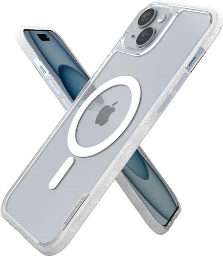 Image of Smartish iPhone 15 Plus Magnetic Case - Gripmunk Compatible with MagSafe [Lightweight + Protective] Slim /Thin Grip Cover for Apple iPhone 15 Plus - Clearly Clear