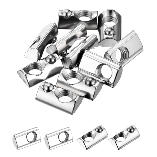 Kozelo 10 écrous ressort demi-rond élastique M8-1.25 argent