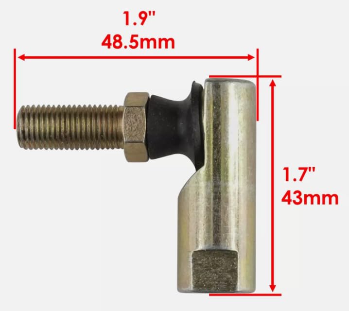 JunShape 2 Pack Tie Rod Ends for 1212 1600 1800,Replacement for Cub Cadet OEM, 923-0448A, 723-0448A