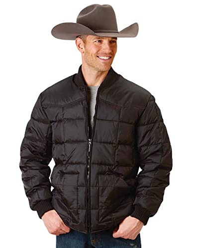 MENS BLACK POLY-FILLED JACKET