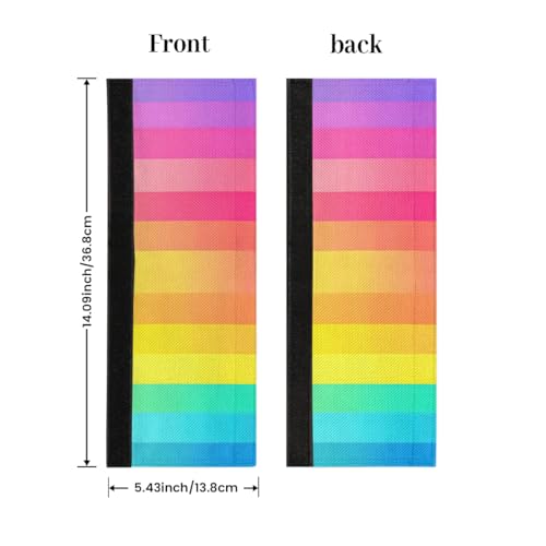 Image of Refrigerator Door Handle Covers Set of 2 Gradient Rainbow Colors Washable Fridge Dishwasher Mocrowave Oven Stove Decor Protector Handle Cover Keep Kitchen Appliance Clean from Food Stains Decorate