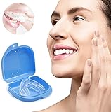 Caja De Soporte Portátil Caja De Dentadura Postiza, Soporte Protector Bucal Aparatos Ortopédicos Bandeja Dental Férula (azul)