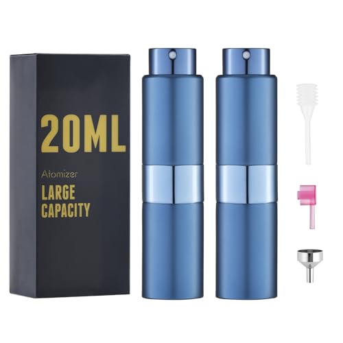 Image of 20ML Perfume Atomizer, Empty Cologne Spray Bottle, Mini Sprayer Dispenser for Travel (Blue, 2PCS)