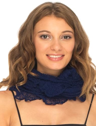 Image of SHU-SHI Women's Sheer Knit Poncho Shrug Lightweight Asymmetrical Ruffle Wrap Dressy Summer Shawl Cover Up Top