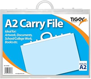 Clear A2 Art Portfolio Weatherproof Flat Folder Carry Case + Handle