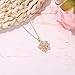 Mikovivi Flower Necklaces, Delicate Rotatable Crystal Bauhinia Flower Pendant Necklace Adjustable Anxiety Relief Fidget Jewelry for Women Retro Fashion Interesting Jewelry Accessories (Pink Diamond)