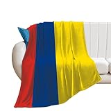 NOLYXICI Colombian Flag Throw Blanket Soft Flannel Printed Pattern Decorative Blankets for Bed Sofa