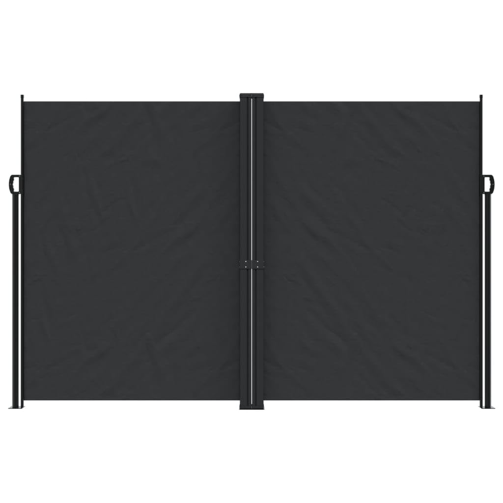 Toldo Lateral retráctil Negro 220x1000 cm, Toldo Balcon, Toldos Exterior Terraza, Toldos para Ventanas, Toldo Vertical Exterior - 4004774