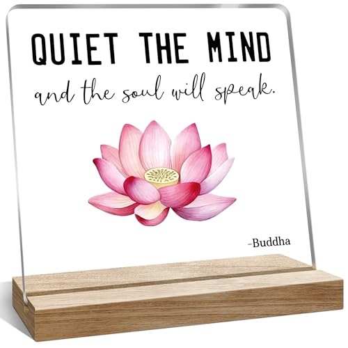Yoga Room Motivational Gifts Lotus Sign, Meditation Accessories, Quiet The