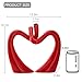 Lvases Red Hollow Ceramic Vases for Home Decor, Love Heart Snuggle Vase Set of 2, Modern Nordic Aesthetic Decorative Vase for Table Centerpiece Wedding Decoration (W 11.8