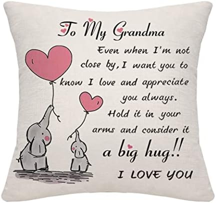 Bommex Nanny Gifts from Granddaughter Grandson Grandma Nanny Cushion Cover Throw Pillow Cover Cushion Case Thanksgiving (nanny-1)