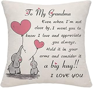 Bommex Nanny Gifts from Granddaughter Grandson Grandma Nanny Cushion Cover Throw Pillow Cover Cushion Case Thanksgiving (nanny-1)
