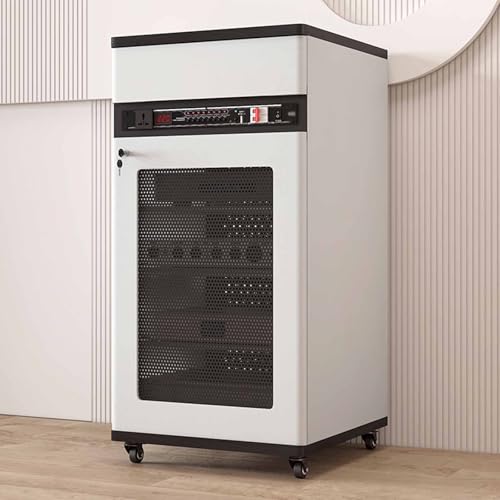 Tqertrtfxa Soportes Modernos para TV pequeños,Racks AV/Audio,Armarios con Soportes para Medios de Audio/Video,Armarios móviles para el hogar, la Oficina y el Cine(Warm White,M)