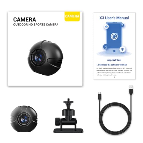 Wuffove 1080p WiFi Camera Indoor, Spy Motion Detection Wireless Camera for Home Security, Small Nanny Monitor Cam with Night Vision