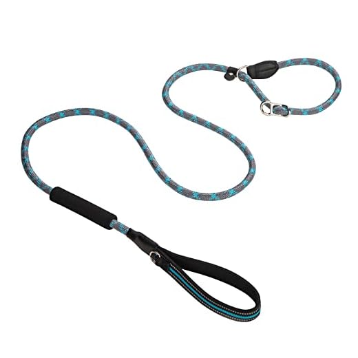 Correa para Perros 1.8m Reflectantes Cuerda de Adiestramiento Caninas con Tope de Tracción Ajustable y Mango Acolchado Suave para Correr y Senderismo