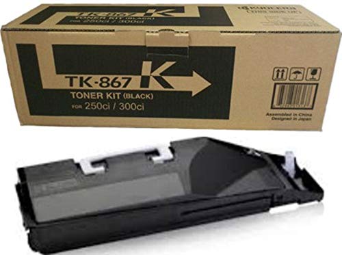 Kyocera 1T02JZ0US0 Model TK-867K Black Toner Cartridge For use with Kyocera TASKalfa 250ci