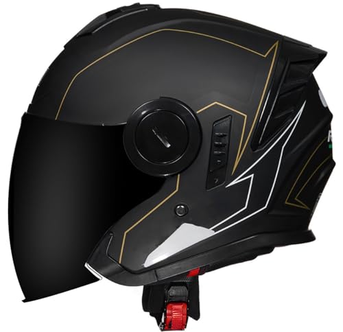 Casco motocross retro de estilo alemán con acabados de calidad