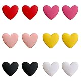Heart Dangle Earrings Pink Red black Heart Drop Earrings for Women Valentines Day Earrings Girls Del