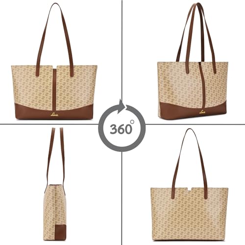 Image of Lavie Women's Mono LL Samara Tote Bag for Women | Tote Handbag for Work | Ladies purse | Stylish Shoulder Bag | Gift for Women