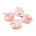 Heart Stone Pendants Healing Chakra Crystal Gemstone Gems Rondom 30pcs for Necklace Jewelry Making