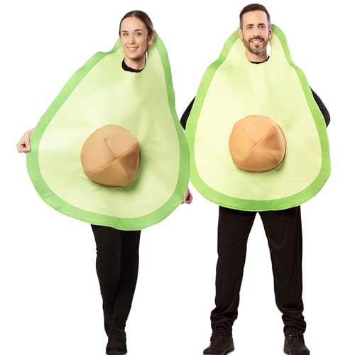 Disfraz de aguacate de bayas verdes con núcleo de aguacate para adultos, talla M/L y verde, alimentos exóticos, fruta exótica, carnaval