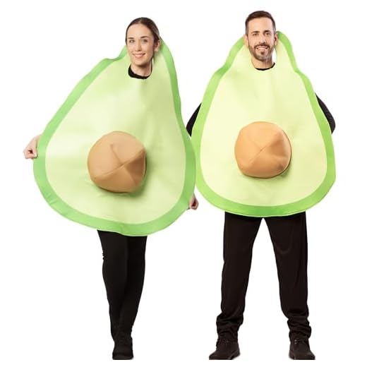Disfraz de aguacate de bayas verdes con núcleo de aguacate para adultos, talla M/L y verde, alimentos exóticos, fruta exótica, carnaval