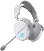 ASUS ROG Pelta White kablosuz RGB oyun kulaklığı (ROG SpeedNova, Bluetooth, 2,4 GHz, USB-C, 50 mm ROG titanyum membran sürücüler, 10 mm süper geniş bantlı Boom mikrofon, 309 g hafif, Aura Sync RGB)