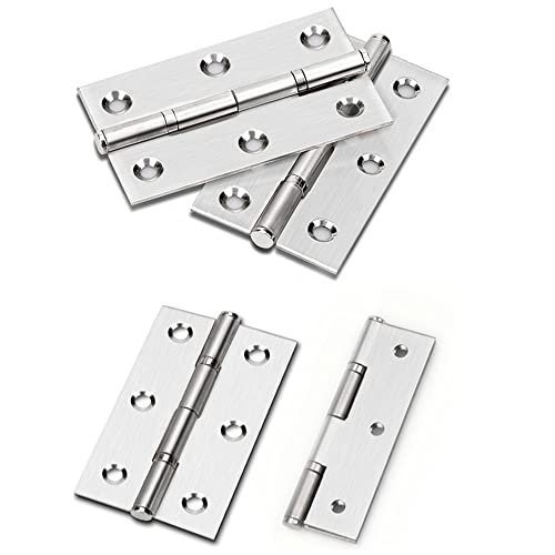 Heuskay 4Pcs 2 Inch (50mm) Stainless Steel Ball Bearing Fire Door Hinges, Silver, Contemporary Finish, 2 Inch 4Pcs - Image 2